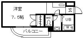 京都市西京区嵐山薬師下町のマンションの間取り