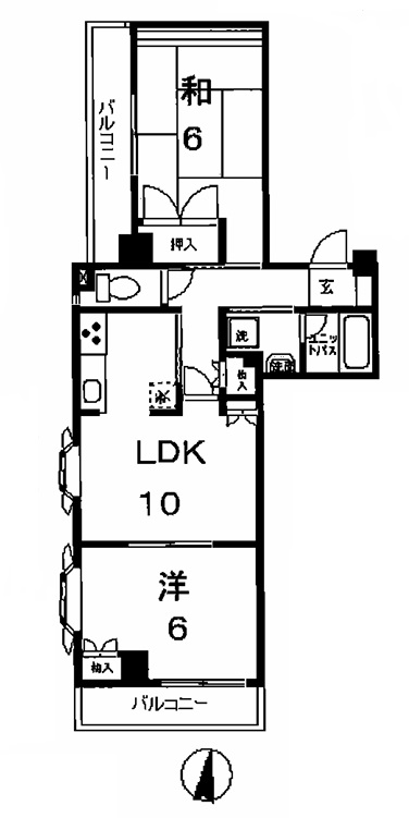 世田谷区大蔵のマンションの間取り