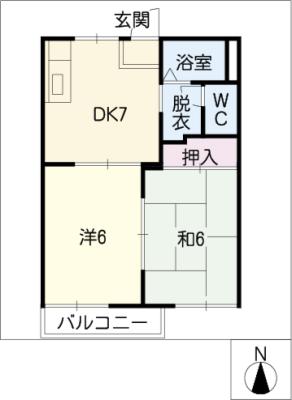 タウン亀城IIの間取り