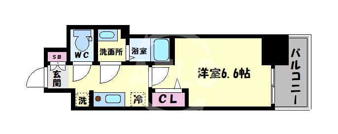 プレサンス上町台筆ヶ崎NORTHの間取り