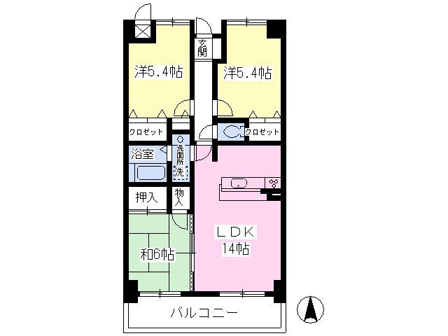 サンモールスクゥエアの間取り