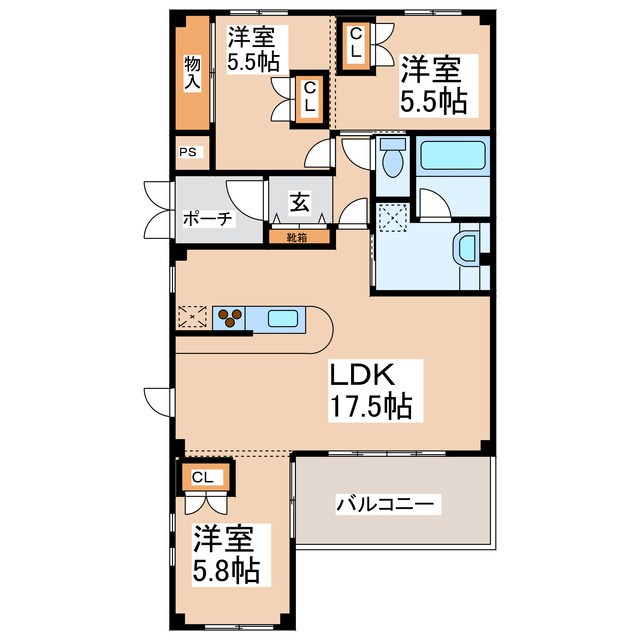 BRANDNEWCITY2　F棟の間取り