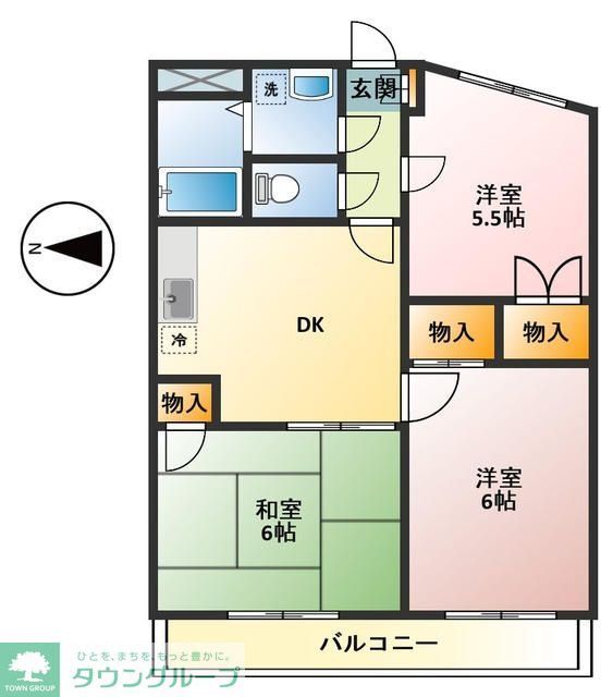 調布市多摩川のマンションの間取り