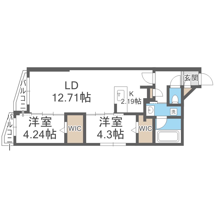Ｄｉｏｒｅ　Ｒｅｓｉｄｅｎｃｅ　Ｓａｐｐｏｒｏの間取り