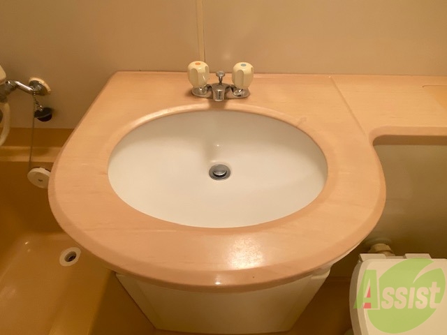 洗面設備　洗面台はバスルームの中に付いていましたよ～