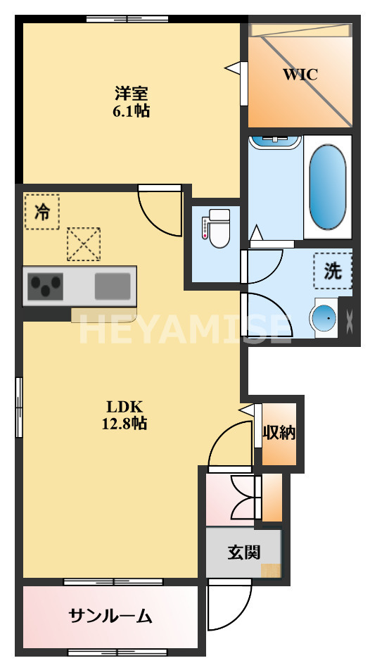 長崎県大村市黒丸町（アパート）の賃貸物件の間取り