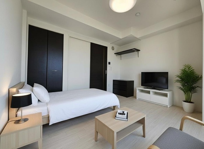 居室・リビング　白基調の洋室です。