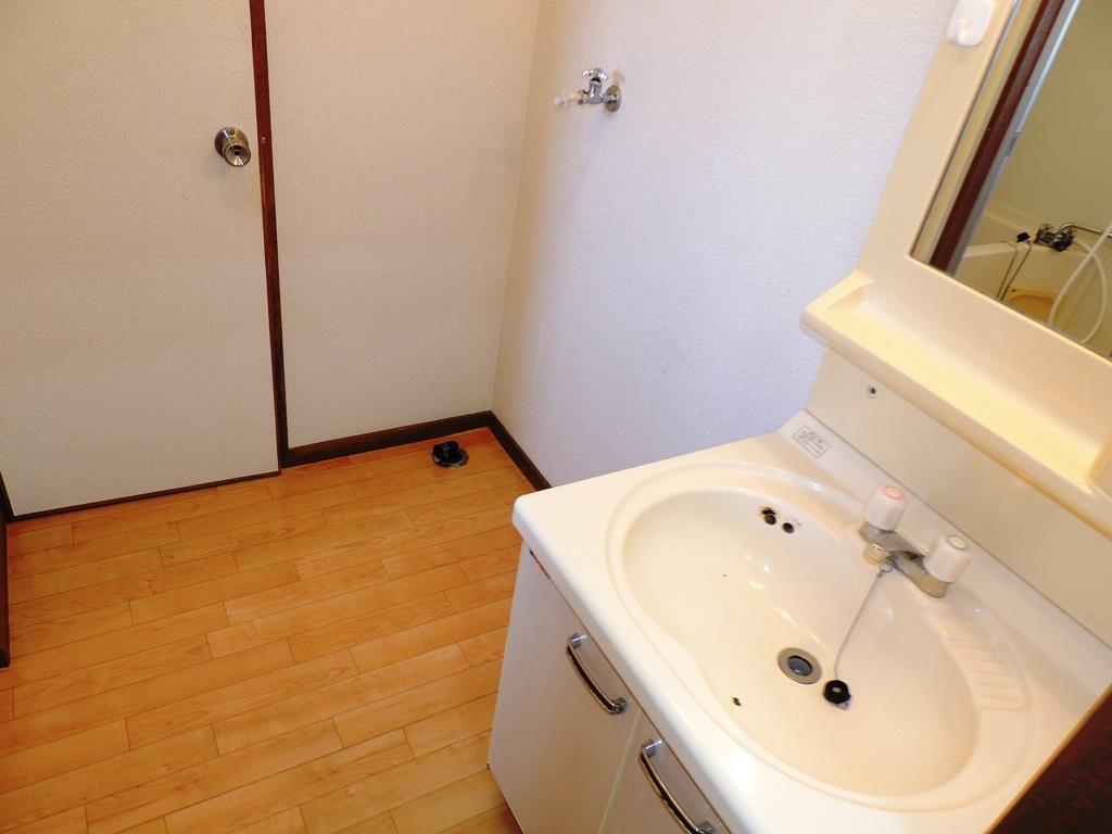洗面設備　独立洗面台、室内洗濯機置場です。