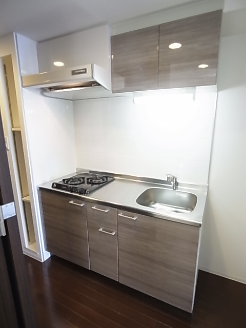 キッチン　２口ガスシステムキッチン