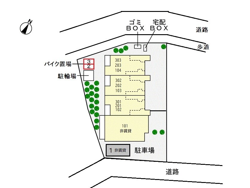 駐車場　配置図