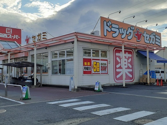 ドラックストア　ドラッグセガミ様（ドラッグストア）まで450m