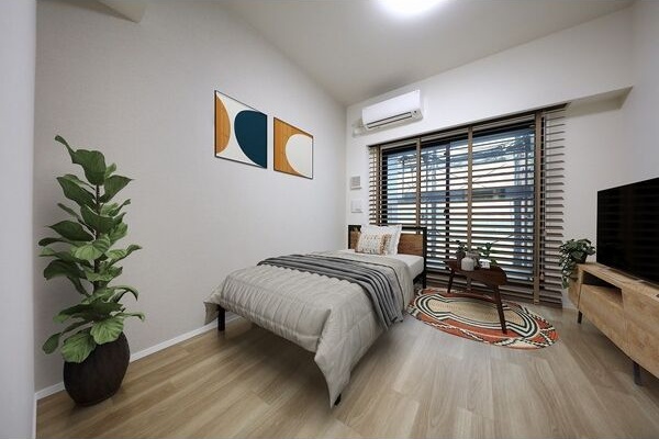 居室・リビング　※バーチャルモデル家具 ※201号室