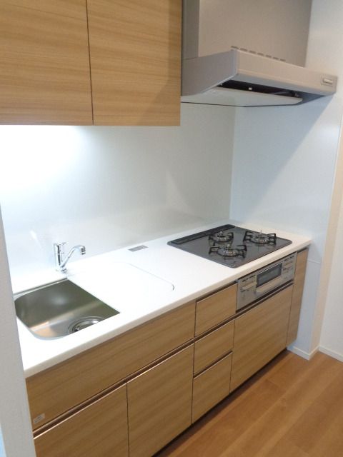 キッチン　２口ガスシステムキッチン