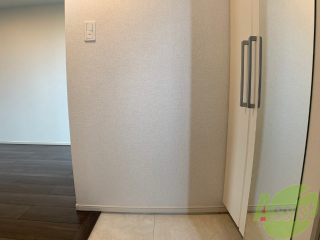 玄関　玄関の様子です。広い洋室にすぐ繋がっています。