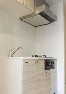 キッチン　コンパクトなキッチンで掃除もラクラク