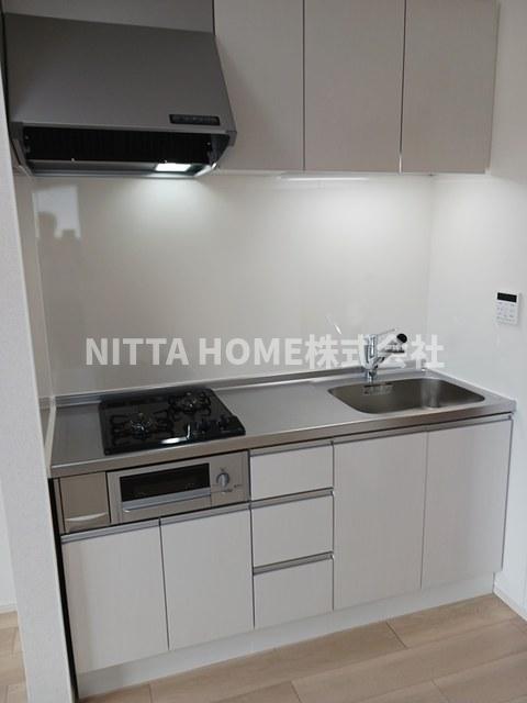 キッチン　２口ガスコンロ＆グリル付き☆彡