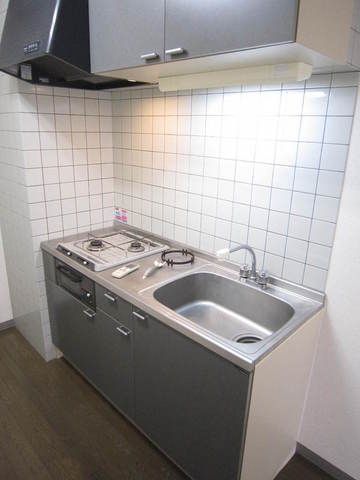 キッチン　便利な2口システムガスキッチン