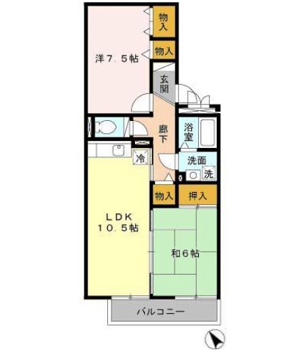 ルミエール甲東園2の間取り写真