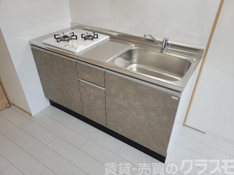 キッチン　２口ガスコンロのシステムキッチン♪