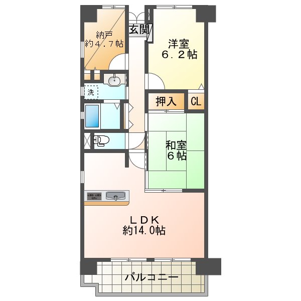 アンビエントジェーム山II番館の間取り写真