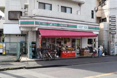 コンビニ　ローソンストア100　久地駅前店（コンビニ）まで411m