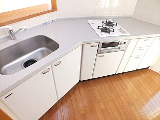 京王線 上北沢駅 徒歩5分 10階建 築25年のキッチン写真