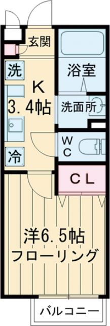 ＪＲ中央線 立川駅 徒歩7分 2階建 築17年の間取り写真
