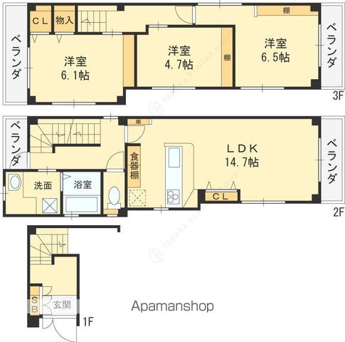 玉井 一戸建ての間取り写真