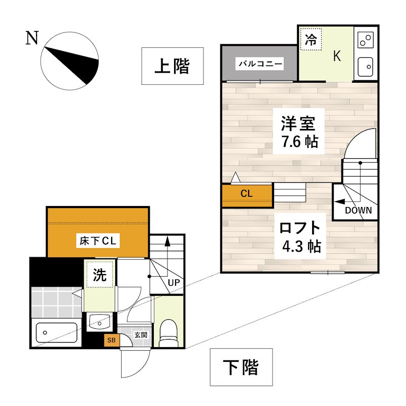 ADC光の森leafの間取り写真