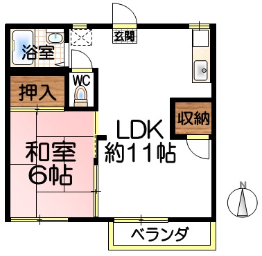 エステート横尾A棟の間取り