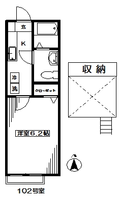 ハイツ　カトレアの間取り