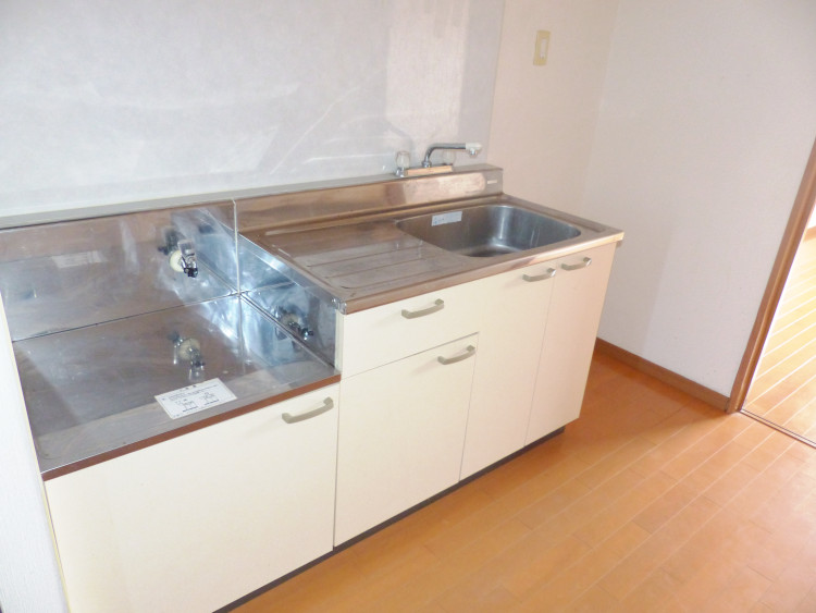キッチン　2口のガスコンロ設置可能！