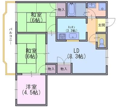 サンバースト山崎の間取り