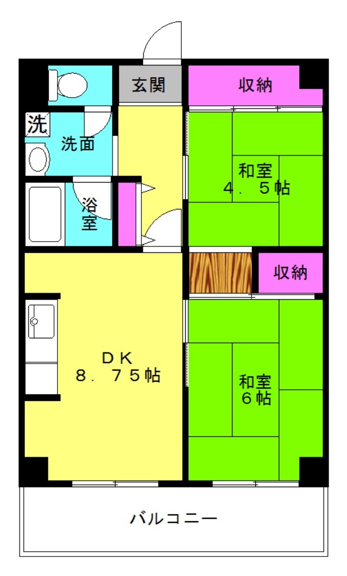 加古川駅前スカイハイツの間取り