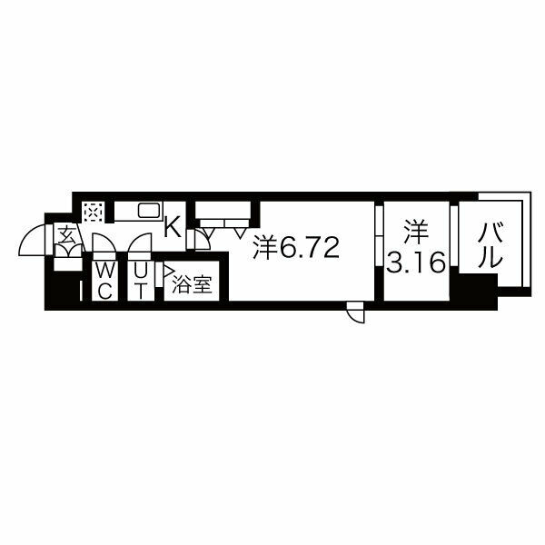 スプランディット荒本駅前DUEの間取り