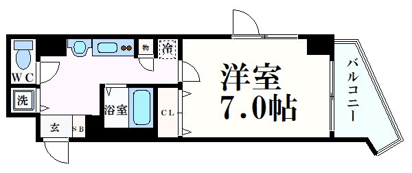 プレサンス神戸駅前グランツの間取り