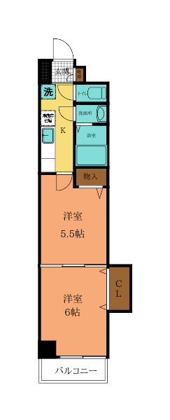 中津口センタービルの間取り