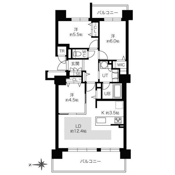 札幌市豊平区水車町のマンションの間取り