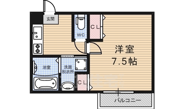 セントポーリア円町の間取り