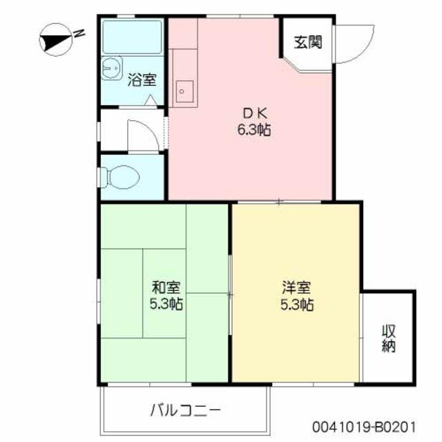 フレグランス垂水　Ｂ棟の間取り