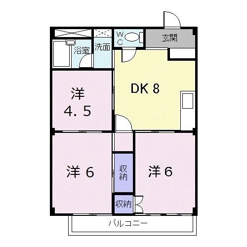 広島市安佐北区可部のアパートの間取り