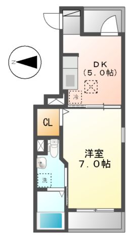 名古屋市熱田区野立町のアパートの間取り