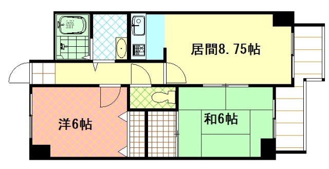 旭川市六条通のマンションの間取り