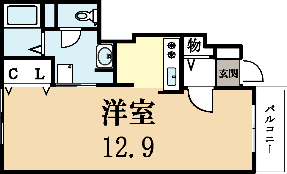 城陽市富野のアパートの間取り