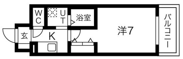 大阪市東住吉区田辺のマンションの間取り