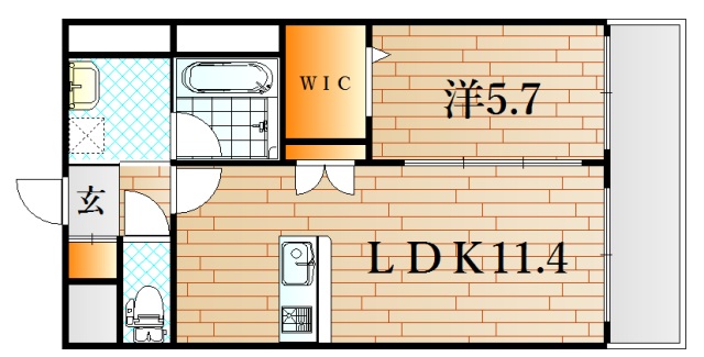 下関市元町のマンションの間取り