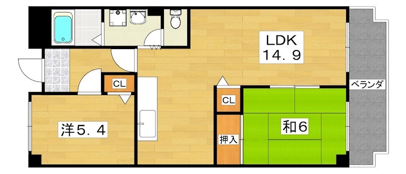 サンバリーアツカワカツの間取り