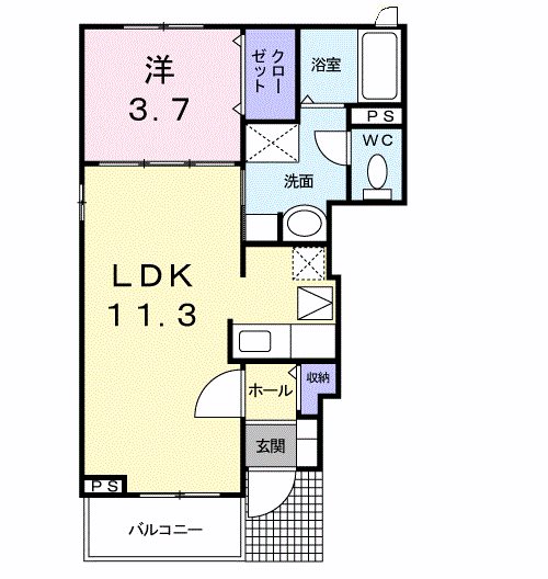 川口市大字安行のアパートの間取り