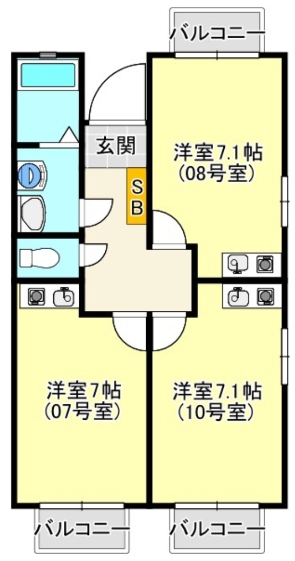 ルシェール・シェトワの間取り