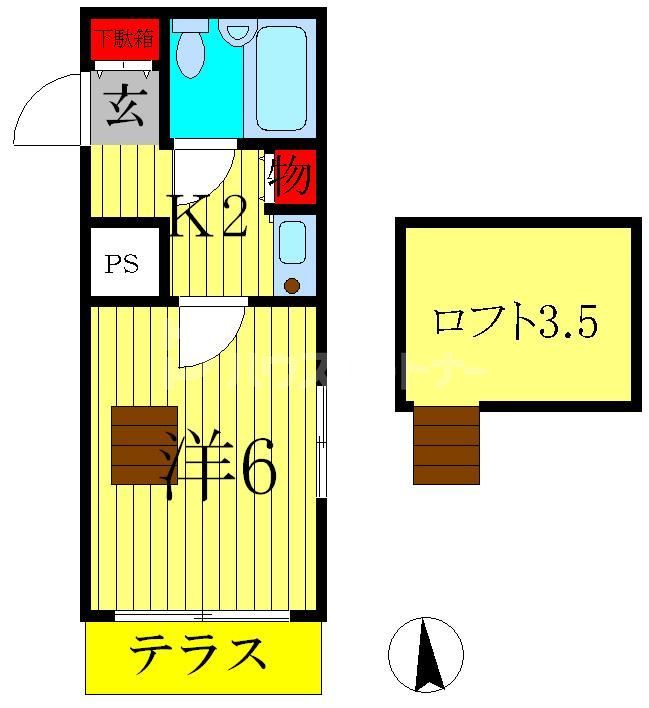 松戸市大谷口のアパートの間取り